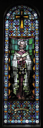 Vitral de San Pedro en la Catedral de Ambato.