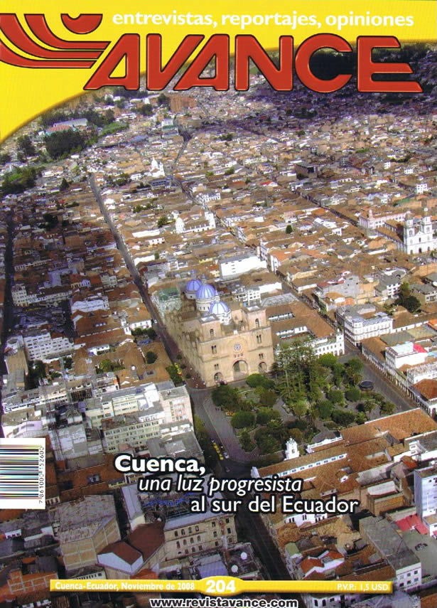 Portada de la Revista Avance del mes de Noviembre de 2008