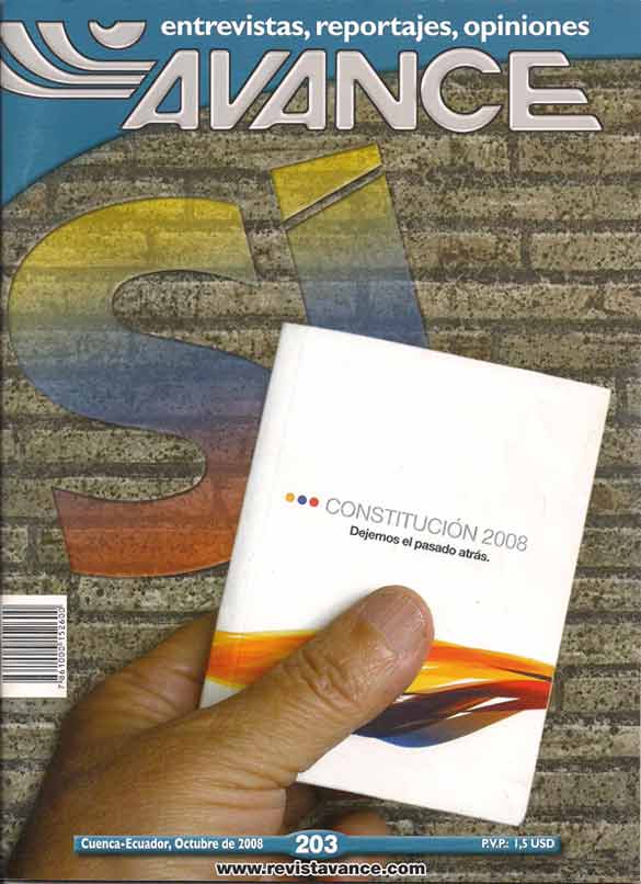 Portada de la Revista Avance del mes de Octubre de 2008
